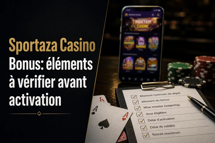 Sportaza Casino Bonus: éléments à vérifier avant activation